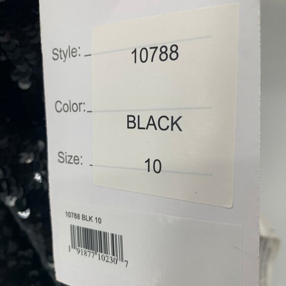 MAC DUGGAL Dress Size 10 Evening Gown Sequin Black One Shoulder NEW Sheath - Picture 5 of 8